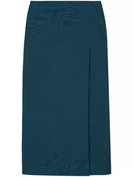 Юбка миди с завышенной талией Tory Burch, синий