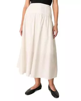 Юбка миди с завышенной талией Whistles, белый