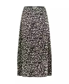 Юбка миди с золотыми пуговицами Fabienne Chapot, черный