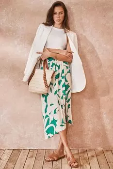 Юбка миди Sabrina Sarong Mint Velvet, зеленый