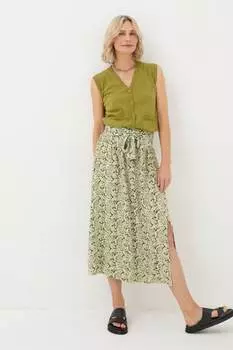 Юбка миди Sascha Damask Fatface с цветочным узором Fat Face, зеленый