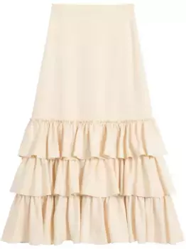 Юбка миди Shantung VALENTINO GARAVANI, нейтральный