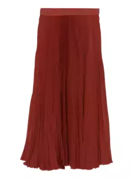 Юбка миди со складками FARM Rio, коричневый