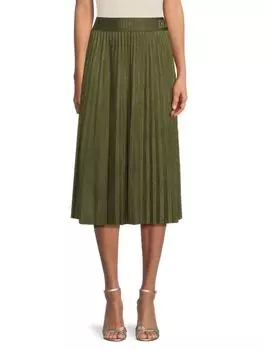 Юбка-миди со складками-гармошкой Dkny, цвет Moss