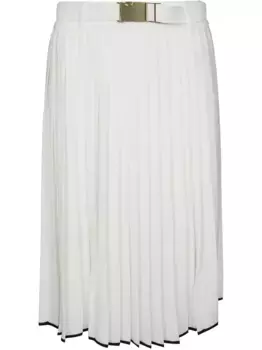 Юбка миди со складками MAX MARA, белый