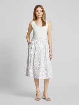 Юбка миди со складками More & More, светло-серый