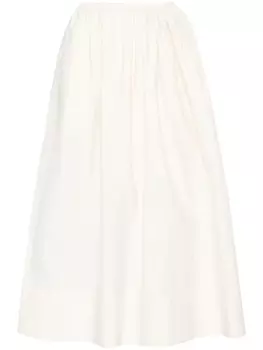 Юбка миди со складками Philosophy Di Lorenzo Serafini, нейтральный цвет