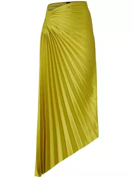 Юбка миди со складками PINKO, зеленый