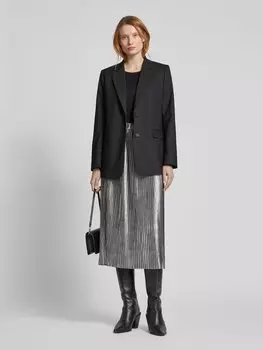 Юбка миди со складками QS, серебряный