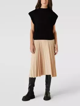 Юбка миди со складками Rich & Royal, бежевый