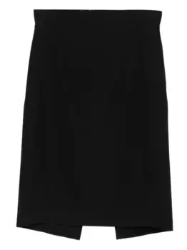 Юбка миди со вставками Mugler, черный