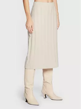 Юбка миди стандартного кроя Fabiana Filippi, бежевый
