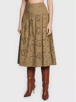 Юбка миди стандартного кроя Herskind, коричневый