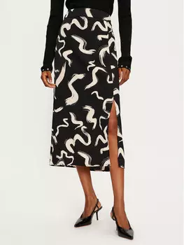 Юбка миди стандартного кроя Only, черный