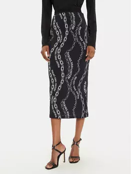Юбка миди стандартного кроя Versace Jeans Couture, черный