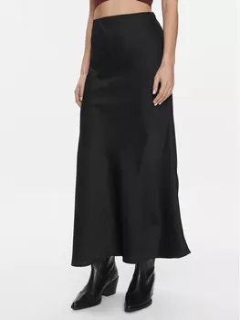 Юбка миди стандартного кроя Vila, черный