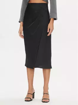 Юбка миди стандартного кроя Yas, черный