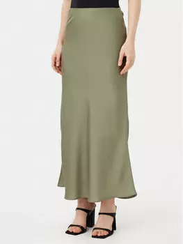Юбка миди стандартный крой Elliette 14084182 Vila, зеленый