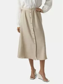 Юбка миди стандартный крой Melaney 10304134 Vero Moda, бежевый