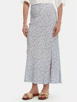 Юбка миди стандартный крой Nya 17147811 Pieces, голубой