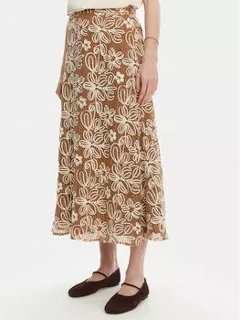 Юбка миди стандартный крой Tenente 541989 Luisa Spagnoli, бежевый