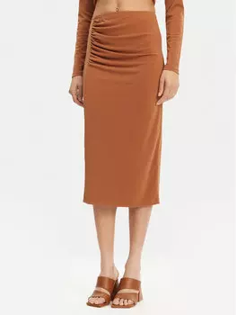 Юбка миди стандартный крой UD0010 Vicolo, коричневый