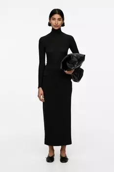 Юбка миди стрейч Arket, черный