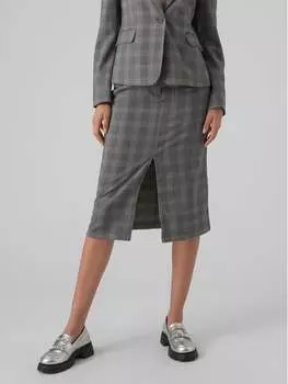 Юбка миди свободного кроя Vero Moda, серый