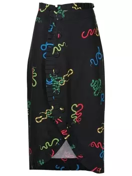 Юбка миди Tarsila с оборками Isolda, черный