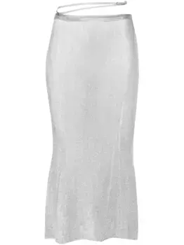 Юбка миди The Brilho JACQUEMUS, серебяный