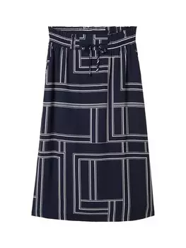 Юбка миди TOM TAILOR Skirt, темно-синий