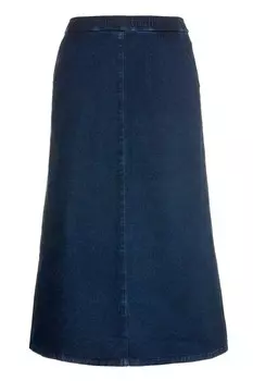 Юбка миди Ulla Popken Skirt, синий деним
