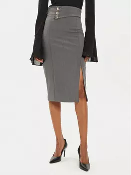 Юбка миди узкого кроя Rinascimento, серый