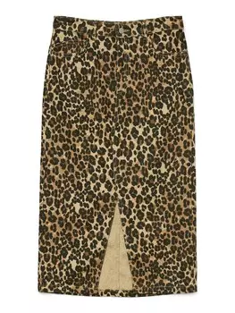 Юбка миди VERO MODA Skirt VMVeri, цвет brown/light brown