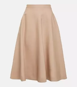 Юбка миди vgold crpe couture Valentino, бежевый