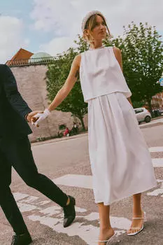 Юбка миди Vila, белый