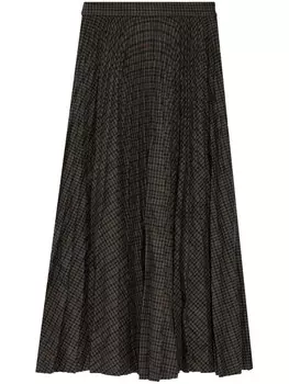 Юбка миди в клетку Balenciaga, коричневый
