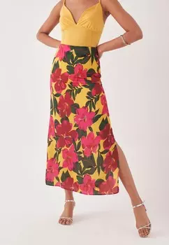 Юбка миди в клетку Herita, мультиколор