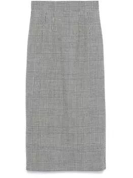 Юбка миди в ломаную клетку Dolce & Gabbana, черный