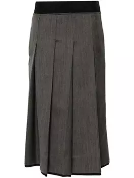 Юбка миди в ломаную клетку IBRIGU, черный