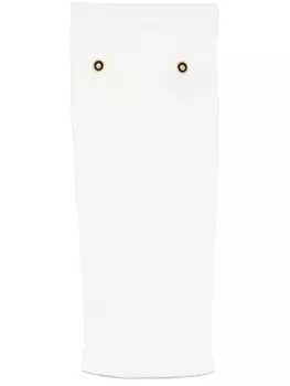 Юбка миди в рубчик Balmain, белый