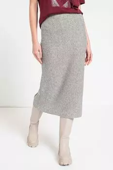 Юбка миди в рубчик Esprit, черный