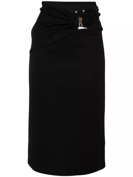 Юбка миди в рубчик Orbit Christopher Esber, черный