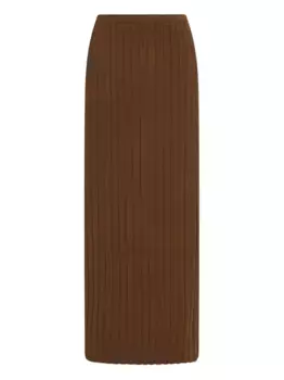 Юбка миди в рубчик Rosetta Getty, коричневый
