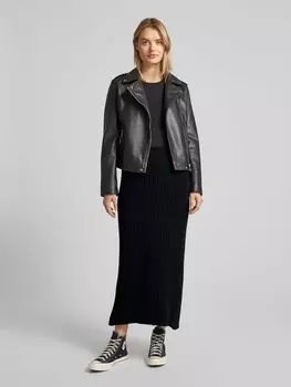 Юбка миди в рубчик Smith and Soul, черный