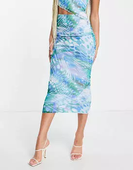 Юбка миди в сеточку ASYOU с точечным принтом