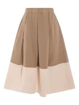 Юбка миди в стиле колор-блок Antonelli, нейтральный