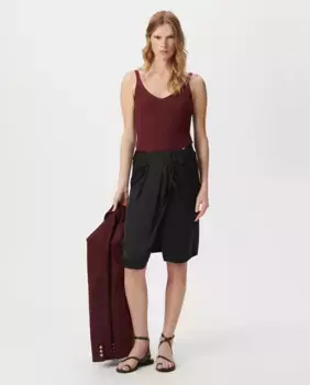 Юбка миди в стиле парео IKKS, черный