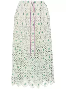 Юбка миди в технике макраме La DoubleJ, нейтральный