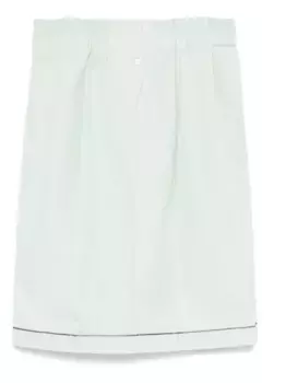 Юбка миди в тонкую полоску Prada, зеленый